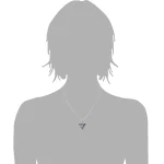Pendant necklace shown on gray bust form at upper chest length with Star of David Chai pendant